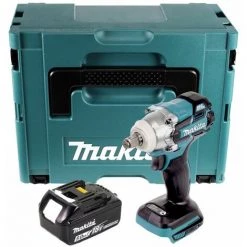 Makita DTW 285 T1J Visseuse à Chocs Sans Fil 18 V 280 Nm 1/2" Brushless + 1x Batterie 5.0 Ah + Coffret Makpac - Sans Chargeur -Clé Soldes Magasin 49233237 2