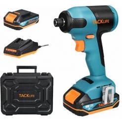 Boulonneuse à Choc Sans Fil 18V TACKLIFE 180Nm, 2800 IPM Taux D'Impact Max, 2.0Ah Batterie, Mandrin De 6.35mm, Charge Rapide TDID20K