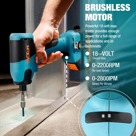 Boulonneuse à Choc Sans Fil 18V TACKLIFE 180Nm, 2800 IPM Taux D'Impact Max, 2.0Ah Batterie, Mandrin De 6.35mm, Charge Rapide TDID20K 7 Boulonneuse à Choc Sans Fil 18V TACKLIFE 180Nm, 2800 IPM Taux D'Impact Max, 2.0Ah Batterie, Mandrin De 6.35mm, Charge Rapide TDID20K – Image 5