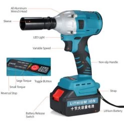 ASUPERMALL NL721 Clé à Chocs électrique Sans Brosse Clé à Chocs Sans Fil Rechargeable 3000 MAh Batterie Au Lithium Outil électrique -Clé Soldes Magasin 51323244 3