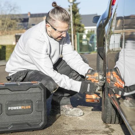 POWER PLUS Powerplus - Dual Power - POWDP20160 - 20 V - A Balais à Charon - Clé À Choc - + Batt. 20V 2.0Ah + Charger 7 POWER PLUS Powerplus - Dual Power - POWDP20160 - 20 V - A Balais à Charon - Clé À Choc - + Batt. 20V 2.0Ah + Charger – Image 5