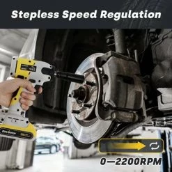 Cle A Choc Sans Fil BRUSHLESS 20V, ENVENTOR 300Nm Boulonneuse A Choc ,Mandrin 13 Mm (1/2"),avec Batterie 2,0Ah Et Chargeur, 4 Prises,Boucle De Ceinture,y Compris Lumieres LED,avec Mallette Rigide -Clé Soldes Magasin 53618585 4