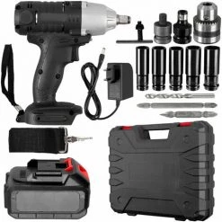 PROSTER Clé à Choc Sans Fil Visseuse Ensemble Clé à Choc Percussion Vitesse Infiniment Variable 20V 1/2" 410 Nm Clés A Chocs électrique Sans Fil Boulonneuse Choc, Boulonneuse A Choc,cle A Choc Electrique 0-3200 Tr/min + Douilles +Battery+Chargeur 11 PROSTER Clé à Choc Sans Fil Visseuse Ensemble Clé à Choc Percussion Vitesse Infiniment Variable 20V 1/2" 410 Nm Clés A Chocs électrique Sans Fil Boulonneuse Choc, Boulonneuse A Choc,cle A Choc Electrique 0-3200 Tr/min + Douilles +Battery+Chargeur -Clé Soldes Magasin 55271903 5