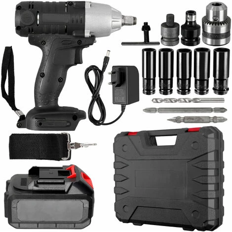 PROSTER Clé à Choc Sans Fil Visseuse Ensemble Clé à Choc Percussion Vitesse Infiniment Variable 20V 1/2" 410 Nm Clés A Chocs électrique Sans Fil Boulonneuse Choc, Boulonneuse A Choc,cle A Choc Electrique 0-3200 Tr/min + Douilles +Battery+Chargeur 7 PROSTER Clé à Choc Sans Fil Visseuse Ensemble Clé à Choc Percussion Vitesse Infiniment Variable 20V 1/2" 410 Nm Clés A Chocs électrique Sans Fil Boulonneuse Choc, Boulonneuse A Choc,cle A Choc Electrique 0-3200 Tr/min + Douilles +Battery+Chargeur – Image 5