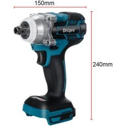 JMAX Clé à Chocs Sans Fil Visseuse Boulonneuse à Chocs 520N.M 18V 1/2 (machine Seule) -Clé Soldes Magasin 55412703 5