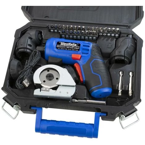 Visseuse Sans Fil 3,6 Volts Avec Embouts Interchangeables Westfalia 3 Visseuse Sans Fil 3,6 Volts Avec Embouts Interchangeables Westfalia