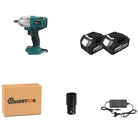 JMAX 2 EN 1 Clé à Chocs Sans Fil 1600N.M 1/2" 388VF Avec 18V Batterie + Chargeur + Accessoires 5 JMAX 2 EN 1 Clé à Chocs Sans Fil 1600N.M 1/2" 388VF Avec 18V Batterie + Chargeur + Accessoires – Image 3