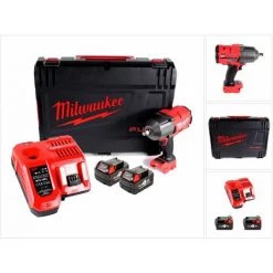 .MILWAUKEE. Milwaukee M18 FHIWF12-402X Visseuse à Percussion Sans Fil 1/2", 1356 Nm, 18 V + 2x Batteries 4.0 Ah + Chargeur + HD Box -Clé Soldes Magasin 57876776 5