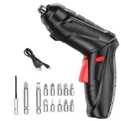 GRID COOL Perceuse Portative Tournevis électrique Sans Fil Avec Poignée Pour L'entretien Rotatif 16PCS Résistance à La Corrosion -Clé Soldes Magasin 58347372 5