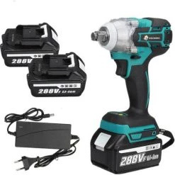 JMAX 288V Clé à Chocs électrique Sans Fil 520 N.M 1/2 Pouce Avec 2 Batterie 22800mAh