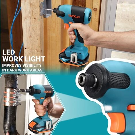 TODOT Visseuse à Chocs Sans-fil 18V Sans Balais, Prostormer Tournevis Electrique 180Nm, 2800 IPM Taux D'Impact Max, 2.0Ah Batterie, Mandrin De 6.35mm, Charge Rapide, Boîte Carton - TDID20K 5 TODOT Visseuse à Chocs Sans-fil 18V Sans Balais, Prostormer Tournevis Electrique 180Nm, 2800 IPM Taux D'Impact Max, 2.0Ah Batterie, Mandrin De 6.35mm, Charge Rapide, Boîte Carton - TDID20K – Image 3