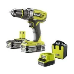 Perceuse-visseuse à Percussion RYOBI 18V OnePlus - 2 Batteries LithiumPlus 2.5Ah - Chargeur Rapide 2.0Ah R18PD31-225S