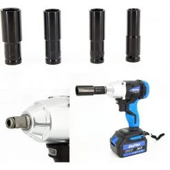 DAY PLUS Clé à Chocs électrique Sans Fil 18 V Couple élevé 420 N.m Clé à Chocs 3 En 1 Perceuse électrique Sans Fil Avec Chargeur De Batterie 6,0 Ah, Entraînement 1/2 Pouce, Double Vitesse -Clé Soldes Magasin 59282168 5