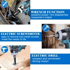 ONEVAN Clé électrique Sans Balais 320N.M. De 1/2 Pouces, 21V, Clé à Chocs Sans Fil, Prise Avec Batterie Li-ion De 3.0Ah, Outil électrique D'installation Portable - 2*batterie+5*douille+1*sac 8 ONEVAN Clé électrique Sans Balais 320N.M. De 1/2 Pouces, 21V, Clé à Chocs Sans Fil, Prise Avec Batterie Li-ion De 3.0Ah, Outil électrique D'installation Portable - 2*batterie+5*douille+1*sac -Clé Soldes Magasin 59345470 2
