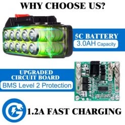 ONEVAN Clé électrique Sans Balais 320N.M. De 1/2 Pouces, 21V, Clé à Chocs Sans Fil, Prise Avec Batterie Li-ion De 3.0Ah, Outil électrique D'installation Portable - 2*batterie+1*douille+1*sac 9 ONEVAN Clé électrique Sans Balais 320N.M. De 1/2 Pouces, 21V, Clé à Chocs Sans Fil, Prise Avec Batterie Li-ion De 3.0Ah, Outil électrique D'installation Portable - 2*batterie+1*douille+1*sac -Clé Soldes Magasin 59346868 3