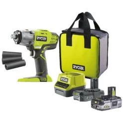 Pack RYOBI Boulonneuse à Chocs 18V OnePlus R18IW3-120S - 1 Batterie 3.0Ah High Energy - 1 Batterie 2.0Ah - Chargeur