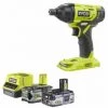 Pack RYOBI Visseuse à Chocs 18V OnePlus R18ID2-0 - 1 Batterie 3.0Ah High Energy - 1 Batterie 5.0Ah - Chargeur Rapide