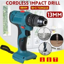 NAXUNNN Tournevis à Clé à Chocs Sans Fil Dynamométrique 1/2 "88N.m LED Pour Makita 18V （Batterie Non Incluse） -Clé Soldes Magasin 61356429 4