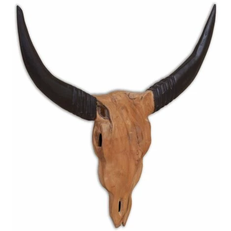 NOVA Sculpture Skull Toro Wall Teak 69x6x60 Cm Crâne De Taureau Mural Teck 69 X 6 X 60 Cm 4 NOVA Sculpture Skull Toro Wall Teak 69x6x60 Cm Crâne De Taureau Mural Teck 69 X 6 X 60 Cm – Image 2