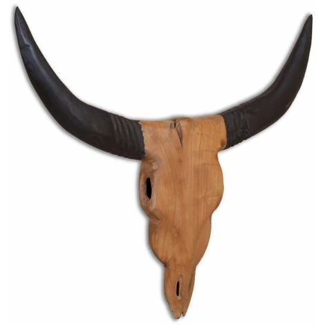 NOVA Sculpture Skull Toro Wall Teak 69x6x60 Cm Crâne De Taureau Mural Teck 69 X 6 X 60 Cm 6 NOVA Sculpture Skull Toro Wall Teak 69x6x60 Cm Crâne De Taureau Mural Teck 69 X 6 X 60 Cm – Image 4