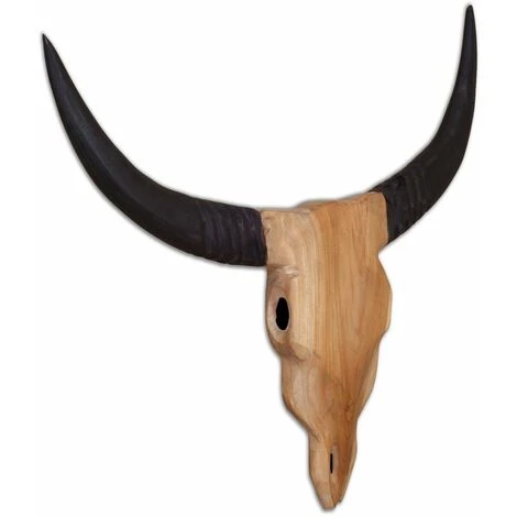 NOVA Sculpture Skull Toro Wall Teak 69x6x60 Cm Crâne De Taureau Mural Teck 69 X 6 X 60 Cm 7 NOVA Sculpture Skull Toro Wall Teak 69x6x60 Cm Crâne De Taureau Mural Teck 69 X 6 X 60 Cm – Image 5