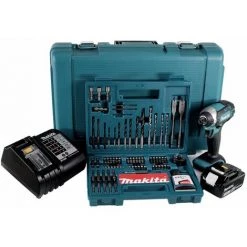 Makita DTD 152 STK Meuleuse à Chocs Sans Fil 18V 165Nm 1/4" + 1x Batterie 5.0Ah + Chargeur + Jeu De 100 Forets + Coffret à Outils -Clé Soldes Magasin 64392329 4