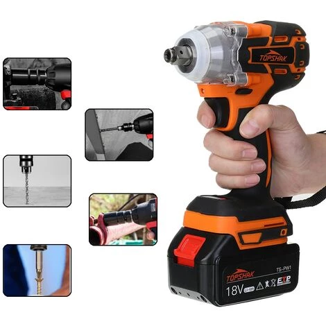 JMAX Topshak Clé à Chocs électrique Sans Fil 18V 1/2'' 520N.M 1x Batterie 6 JMAX Topshak Clé à Chocs électrique Sans Fil 18V 1/2'' 520N.M 1x Batterie – Image 4