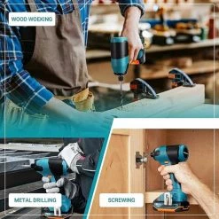 PEDY Clé à Chocs Sans Fil 18V 180Nm Tournevis Sans Fil à Cliquet Brushless Electric -Clé Soldes Magasin 67634413 2