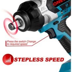 ONEVAN Clé À Chocs 2200N.M 3/4 Pouces Brushless Électrique Avec 2 Battery Cordless Tenu Dans La Main Pour Makita 18v Batterie Outil Électrique -Clé Soldes Magasin 67818656 3