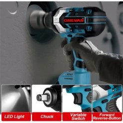 ONEVAN Clé À Chocs 2200N.M 3/4 Pouces Brushless Électrique Avec 2 Battery Cordless Tenu Dans La Main Pour Makita 18v Batterie Outil Électrique -Clé Soldes Magasin 67818656 5