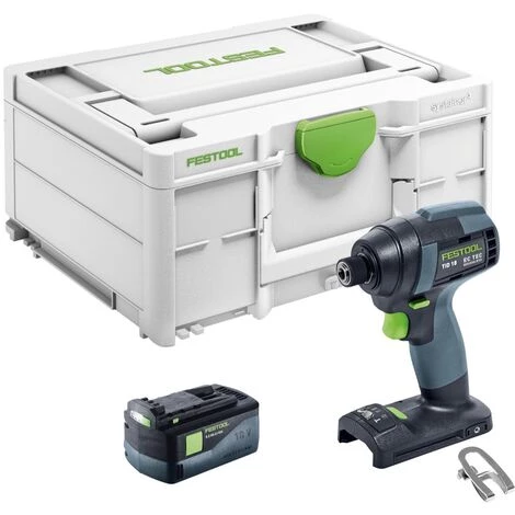 Festool TID 18-Basic Visseuse à Percussion Sans Fil 180Nm 1/4" 18V + 1x Batterie 5,2Ah + Coffret Systainer - Sans Chargeur (576481) 4 Festool TID 18-Basic Visseuse à Percussion Sans Fil 180Nm 1/4" 18V + 1x Batterie 5,2Ah + Coffret Systainer - Sans Chargeur (576481) – Image 2