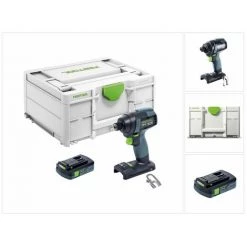 Festool TID 18-Basic Visseuse à Percussion Sans Fil 180Nm, 1/4" 18V + 1x Batterie 3,1Ah + Coffret Systainer - Sans Chargeur (576481)