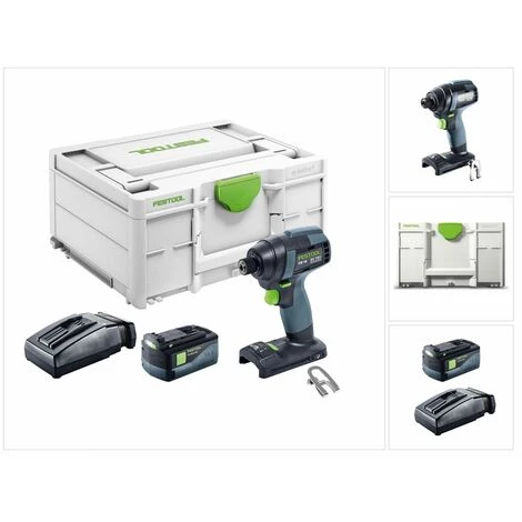 Festool TID 18-Basic Visseuse à Percussion Sans Fil 180Nm 1/4", 18V + 1x Batterie 5,2Ah + Chargeur + Coffret Systainer (576481) 3 Festool TID 18-Basic Visseuse à Percussion Sans Fil 180Nm 1/4", 18V + 1x Batterie 5,2Ah + Chargeur + Coffret Systainer (576481)