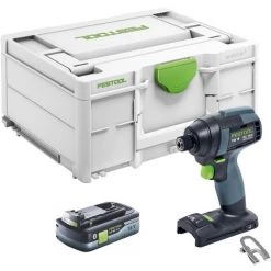 Festool TID 18-Basic Visseuse à Percussion Sans Fil 180Nm, 1/4", 18V + 1x Batterie 4,0Ah - Sans Chargeur (576481) -Clé Soldes Magasin 68101793 2