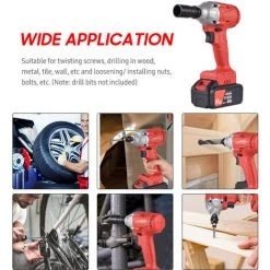 ASUPERMALL Clé à Chocs Sans Fil 21V Sans Balais Avec Mandrin 1/2in 320N.m Couple 1980W Kit De Clé à Main Tournevis électrique à Vitesse Variable Avec Batterie Lithium 3.0Ah Chargeur Rapide, 1 Batterie Avec Accessoires - 1 Batterie Avec Accessoires -Clé Soldes Magasin 68313558 3