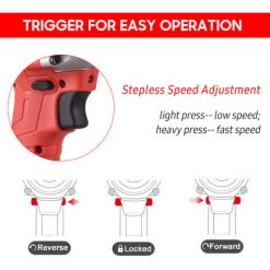 ASUPERMALL Clé à Chocs Sans Fil 21V Sans Balais Avec Mandrin 1/2in 320N.m Couple 1980W Kit De Clé à Main Tournevis électrique à Vitesse Variable Avec Batterie Lithium 3.0Ah Chargeur Rapide, 1 Batterie Avec Accessoires - 1 Batterie Avec Accessoires -Clé Soldes Magasin 68313558 5
