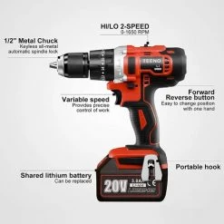 NINGX (Clé à Chocs Sans Fil Brushless+Perceuse A Percussion +Meuleuse D'angle Brushless) Pack 3 Outils 20V 2*Batteries 3Ah -Clé Soldes Magasin 68318072 3