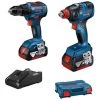 BOSCH Perceuse Visseuse GSB18V-55 + GDX18V-200 2x4 Ah - 06019J2208 -Clé Soldes Magasin 908408 1