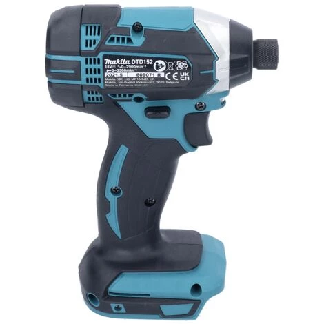 Makita DTD 152 ZJ 18V Li-Ion Visseuse à Chocs Sans Fil Avec Boîtier Makpac - Sans Batterie, Ni Chargeur 3 Makita DTD 152 ZJ 18V Li-Ion Visseuse à Chocs Sans Fil Avec Boîtier Makpac - Sans Batterie, Ni Chargeur