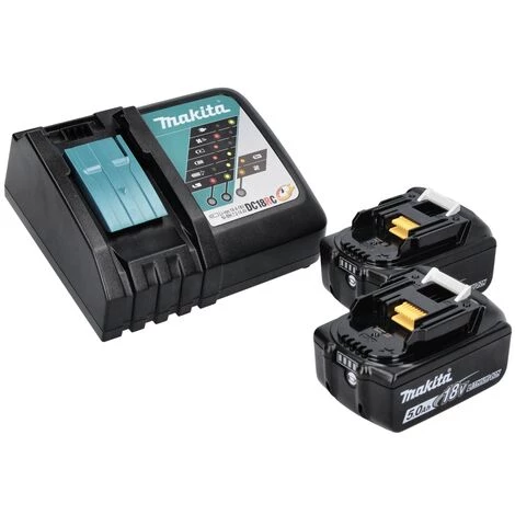 Makita DTD 152 RTJ 18V Li-Ion Visseuse à Chocs Sans Fil Avec Boîtier Makpac + 2x Batteries BL 1850 5,0 Ah Li-Ion + 1x Chargeur Rapide DC 18 RC 3 Makita DTD 152 RTJ 18V Li-Ion Visseuse à Chocs Sans Fil Avec Boîtier Makpac + 2x Batteries BL 1850 5,0 Ah Li-Ion + 1x Chargeur Rapide DC 18 RC