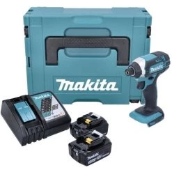 Makita DTD 152 RTJ 18V Li-Ion Visseuse à Chocs Sans Fil Avec Boîtier Makpac + 2x Batteries BL 1850 5,0 Ah Li-Ion + 1x Chargeur Rapide DC 18 RC 10 Makita DTD 152 RTJ 18V Li-Ion Visseuse à Chocs Sans Fil Avec Boîtier Makpac + 2x Batteries BL 1850 5,0 Ah Li-Ion + 1x Chargeur Rapide DC 18 RC -Clé Soldes Magasin 9481301 4