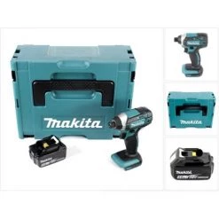 Makita DTD 152 T1J 18V Li-Ion Visseuse à Chocs Sans Fil Avec Boîtier Makpac + 1x Batterie BL 1850 5,0 Ah Li-Ion - Sans Chargeur -Clé Soldes Magasin 9481303 2